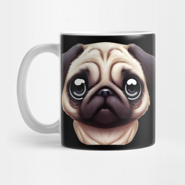 Adorable Pug Artwork by Art By Mojo